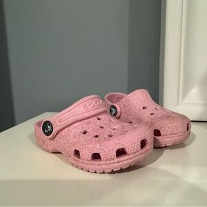 Crocs Kids Pink Glitter Clogs